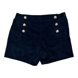 Jacadi Paris Navy Blue Velvet Sailor Shorts Girls 5